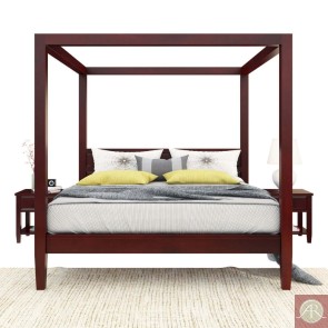 Solid Reclaimed Wooden Handmade King/Queen Canopy Bed