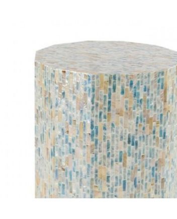 Handmade Mother of Pearl Modern Pattern End Table