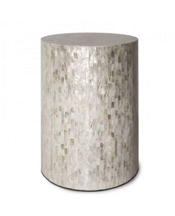 Handmade Mother of Pearl Modern Pattern End Table