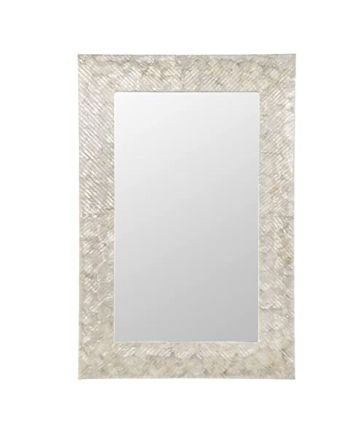 Handmade Mother of Pearl Modern Pattern Mirror Frame