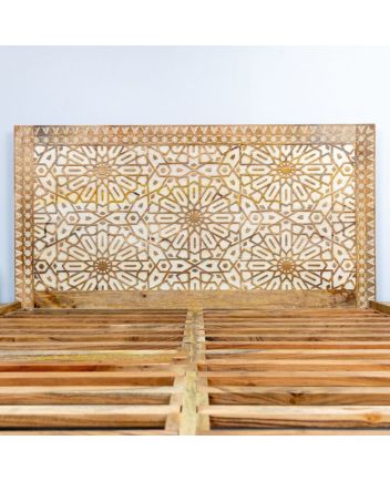 Solid Reclaimed Wooden Handmade Bed Headboard Furniture