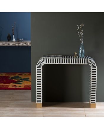 Handmade Bone Inlay waterfall Console table