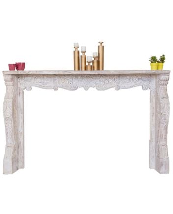 Handmade Carved Wooden Console Table