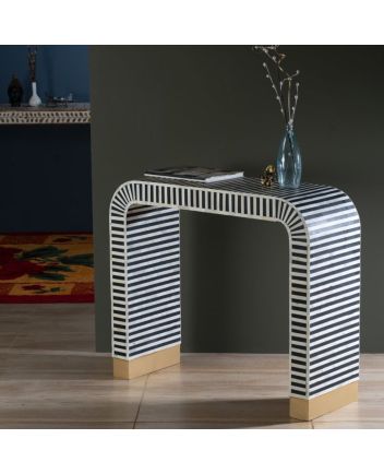 Handmade Bone Inlay waterfall Console table