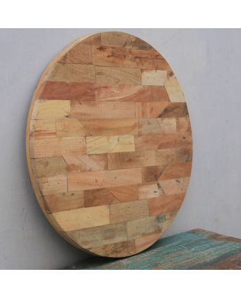 Handmade Rustic Solid Wooden Round Table Top Furniture
