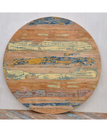 Handmade Rustic Solid Wooden Round Table Top Furniture