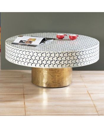 Handmade Bone Inlay Coffee Table