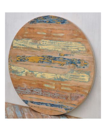 Handmade Rustic Solid Wooden Round Table Top Furniture
