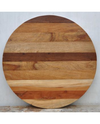 Handmade Rustic Solid Wooden Round Table Top Furniture