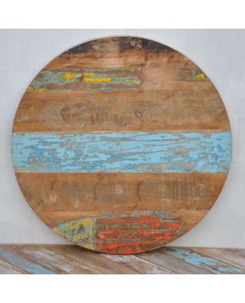 Handmade Rustic Solid Wooden Round Table Top Furniture