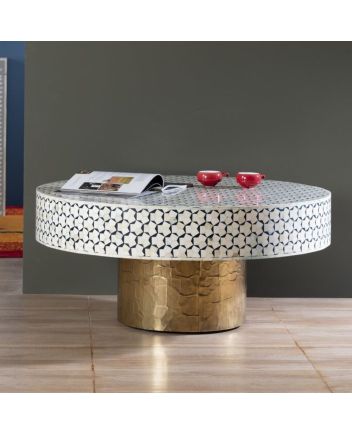 Handmade Bone Inlay Coffee Table