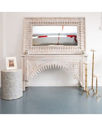 Handmade Carved Wooden Console Table