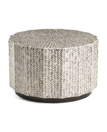 Handmade Mother of Pearl Floral Pattern Coffee Table