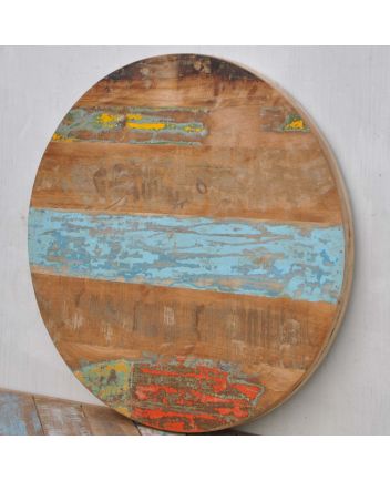 Handmade Rustic Solid Wooden Round Table Top Furniture