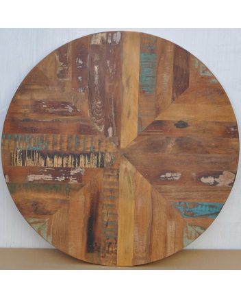 Handmade Rustic Solid Wooden Round Table Top Furniture