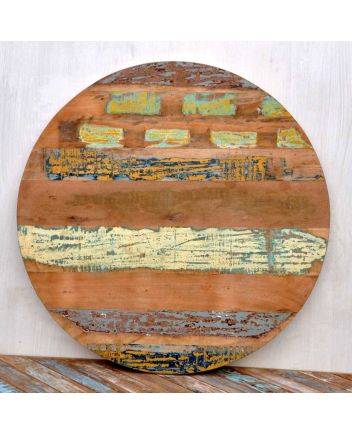 Handmade Rustic Solid Wooden Round Table Top Furniture
