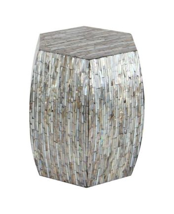 Handmade Mother of Pearl Modern Pattern End Table