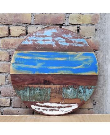 Handmade Rustic Solid Wooden Round Table Top Furniture