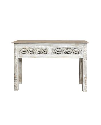 Handmade Carved Wooden Console Table