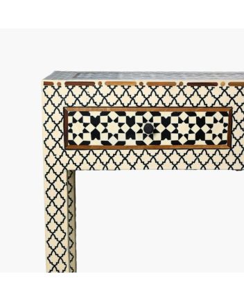 Handmade Bone Inlay 2 Drawer Modern Design Console Table