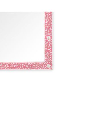 Handmade Mother of Pearl Floral Pattern Mirror Frame