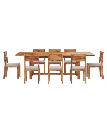 Handmade Rustic Solid Reclaimed Wooden Dining Table and Chair Set