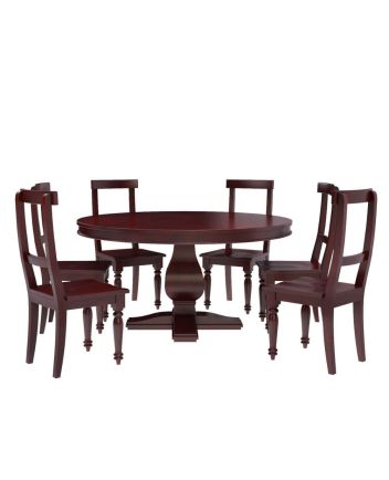 Handmade Rustic Solid Reclaimed Wooden Dining Table and Chair Set
