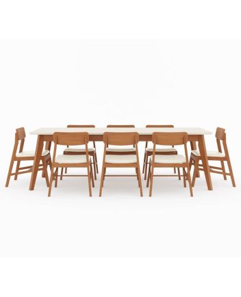 Handmade Rustic Solid Reclaimed Wooden Dining Table and Chair Set