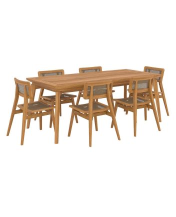 Handmade Rustic Solid Reclaimed Wooden Dining Table and Chair Set