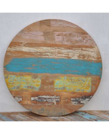 Handmade Rustic Solid Wooden Round Table Top Furniture