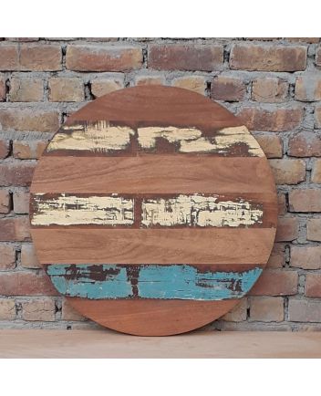 Handmade Rustic Solid Wooden Round Table Top Furniture