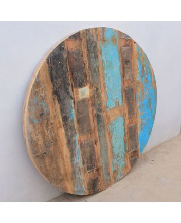 Handmade Rustic Solid Wooden Round Table Top Furniture