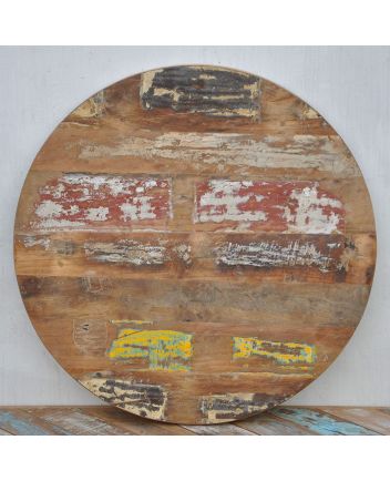 Handmade Rustic Solid Wooden Round Table Top Furniture