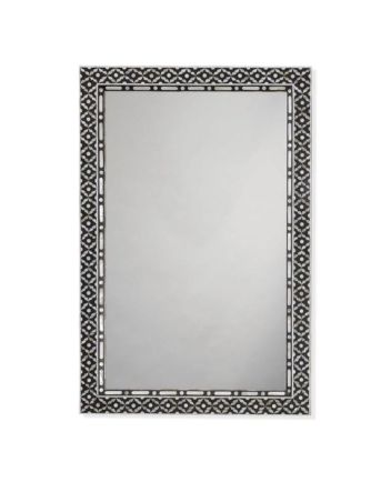 Handmade Mother of Pearl Geometric Pattern Mirror Frame