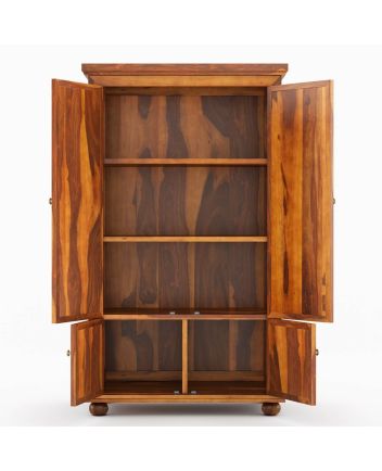Handcrafted Pecos Mission Solid Wood Armoire Closet Furniture