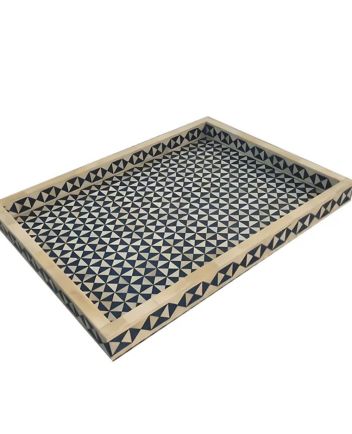 Handmade Bone Inlay Modern Design Serving Tray