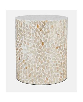 Handmade Mother of Pearl Modern Pattern End Table