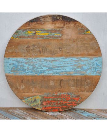 Handmade Rustic Solid Wooden Round Table Top Furniture