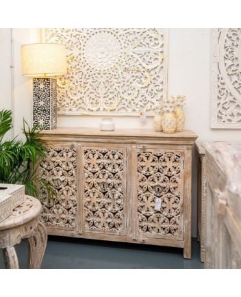 Handmade Wooden Carved sideboard