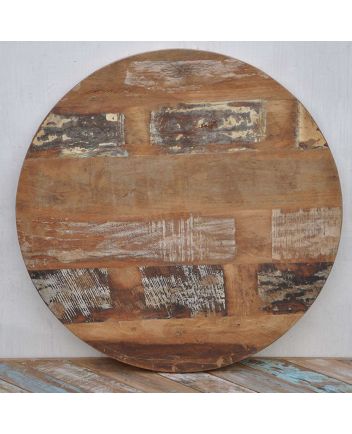 Handmade Rustic Solid Wooden Round Table Top Furniture