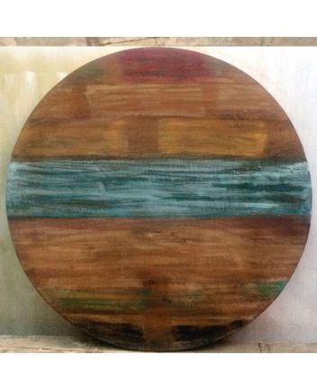 Handmade Rustic Solid Wooden Round Table Top Furniture