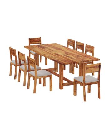 Handmade Rustic Solid Reclaimed Wooden Dining Table and Chair Set