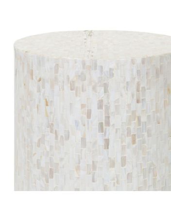 Handmade Mother of Pearl Modern Pattern End Table