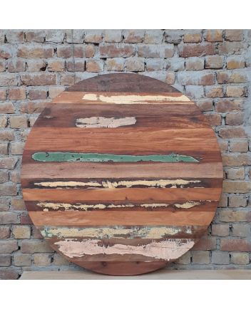Handmade Rustic Solid Wooden Round Table Top Furniture