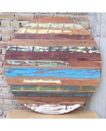 Handmade Rustic Solid Wooden Round Table Top Furniture