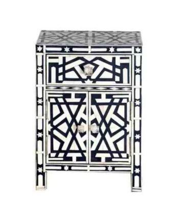 Handmade Bone Inlay Bedside Furniture