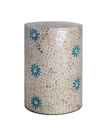 Handmade Mother of Pearl Modern Pattern End Table