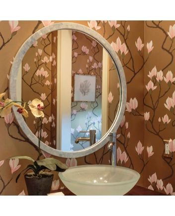 Handmade Mother of Pearl Modern Pattern Mirror Frame