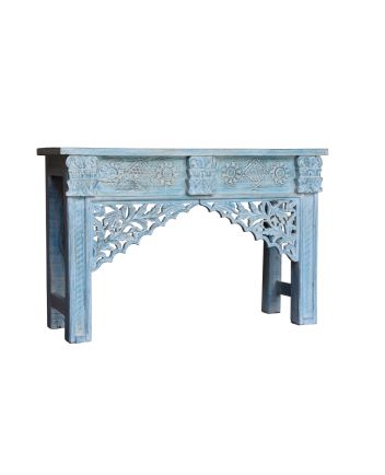 Handmade Carved Wooden Console Table