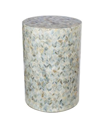 Handmade Mother of Pearl Modern Pattern End Table